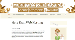 Desktop Screenshot of morethanwebhosting.com